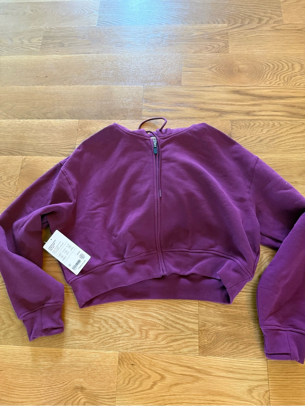 Athleta Forever Fleece Ultra Crop Zip Hoodie